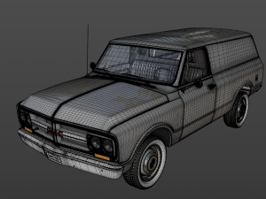 gmc panel truck 1967 3D 模型
