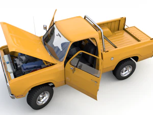 dodge power wagon w200 1977 3D Model