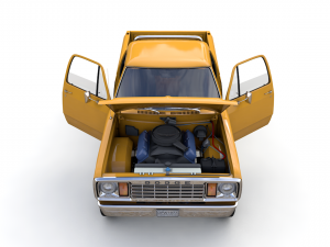 dodge power wagon w200 1977 Modello 3D