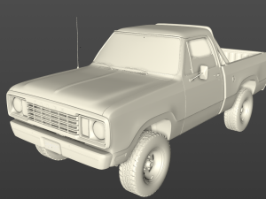 dodge power wagon w200 1977 Modello 3D