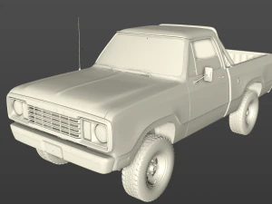dodge power wagon w200 1977 3D Model