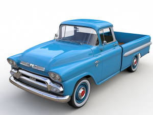 gmc 100 pickup fleetside long 1959 3D Model
