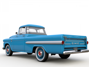 gmc 100 pickup fleetside long 1959 Model 3D