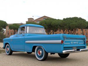 gmc 100 pickup fleetside long 1959 Model 3D