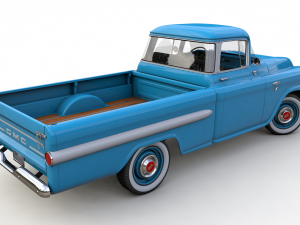 gmc 100 pickup fleetside long 1959 Model 3D