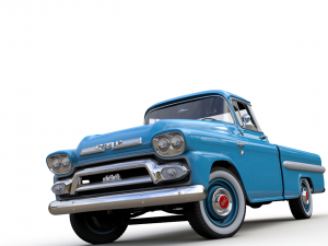 gmc 100 pickup fleetside long 1959 Model 3D
