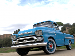 gmc 100 pickup fleetside long 1959 Model 3D