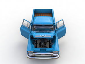 gmc 100 pickup fleetside long 1959 Model 3D