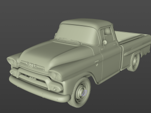 gmc 100 pickup fleetside long 1959 Model 3D