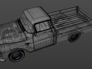gmc 100 pickup fleetside long 1959 Model 3D