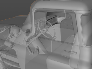gmc 100 pickup fleetside long 1959 Model 3D