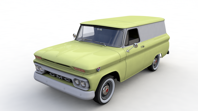 gmc panel truck 1964 3D-Modell .c4d .max .obj .3ds .fbx .stl .blend 