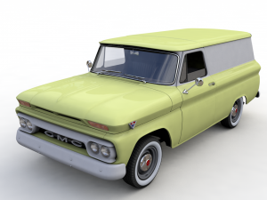 gmc panel truck 1964 3D Model