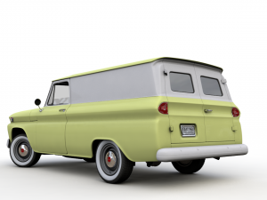 gmc panel truck 1964 3D-Modell