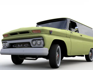 gmc panel truck 1964 3D Model