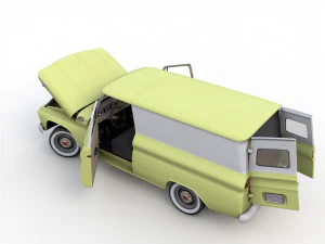 gmc panel truck 1964 3D Model