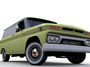gmc panel truck 1964 3D Model