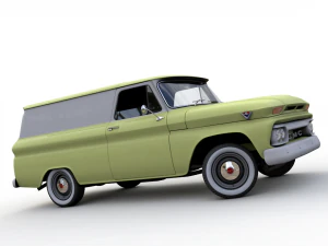 gmc panel truck 1964 3D Model