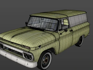 gmc panel truck 1964 3D Model