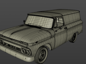 gmc panel truck 1964 3D-Modell