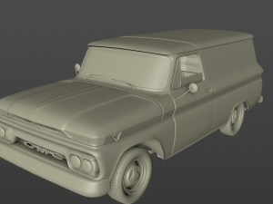 gmc panel truck 1964 3D-Modell