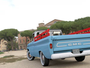 gmc pickup truck fleetside long 1964 3D Model
