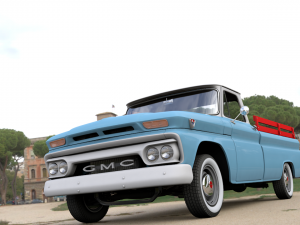 gmc pickup truck fleetside long 1964 3D Модель