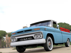gmc pickup truck fleetside long 1964 3D Model