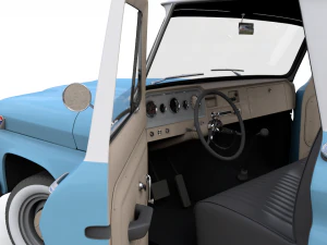 gmc pickup truck fleetside long 1964 3D Model