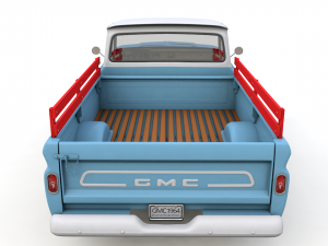 gmc pickup truck fleetside long 1964 3D Модель