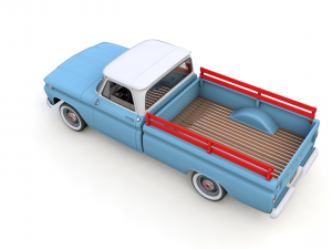 gmc pickup truck fleetside long 1964 3D Модель