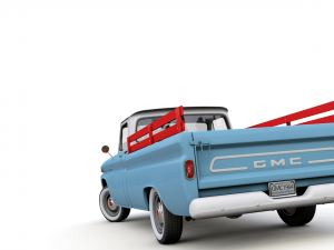 gmc pickup truck fleetside long 1964 3D Модель