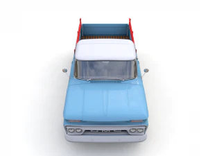 gmc pickup truck fleetside long 1964 3D Model