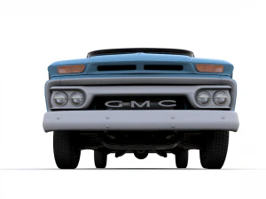 gmc pickup truck fleetside long 1964 3D Model