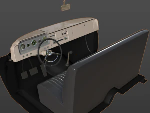 gmc pickup truck fleetside long 1964 3D Model