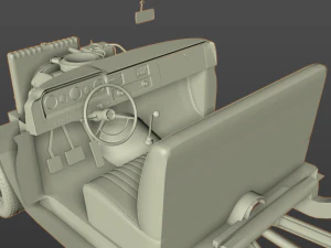 gmc pickup truck fleetside long 1964 3D Model