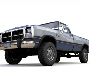 dodge power ram 250 1993 single cab 3D Model