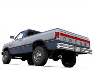 dodge power ram 250 1993 single cab 3D Model