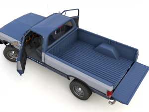 dodge power ram 250 1993 single cab 3D Model