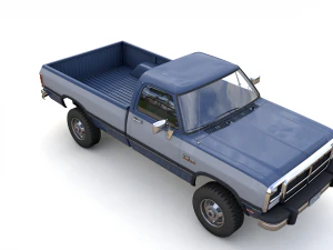dodge power ram 250 1993 single cab 3D Model