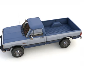 dodge power ram 250 1993 single cab 3D Model