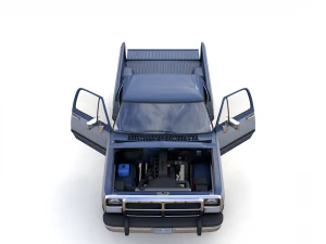 dodge power ram 250 1993 single cab 3D Model