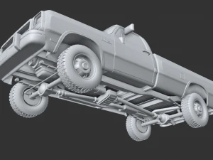 dodge power ram 250 1993 single cab 3D Model