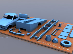 chevy c10 cow truck 1968 3D Print Model