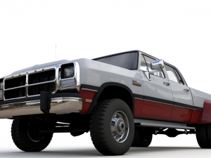 DODGE POWER RAM 250 CREWCAB 1991 Model 3D
