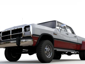 DODGE POWER RAM 250 CREWCAB 1991 3D Model