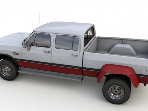 DODGE POWER RAM 250 CREWCAB 1991 Model 3D