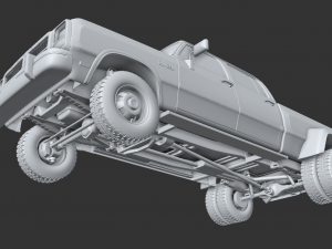 DODGE POWER RAM 250 CREWCAB 1991 Model 3D