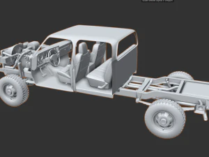 DODGE POWER RAM 250 CREWCAB 1991 3D Model