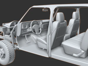 DODGE POWER RAM 250 CREWCAB 1991 3D Model